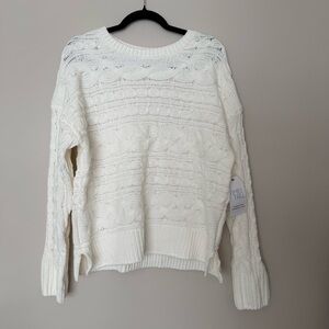 NWT Ivory Cable Knit Sweater